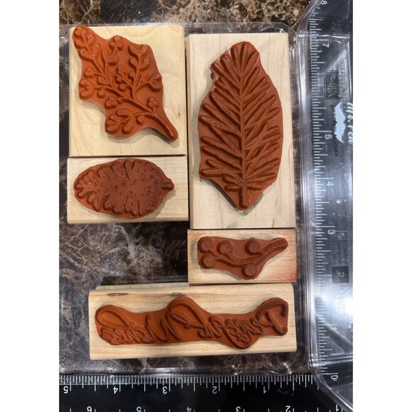 Stampin Up! Peaceful Wishes Wood-Mounted Rubber Stamp Set 2006 Holiday - Picture 2 of 3